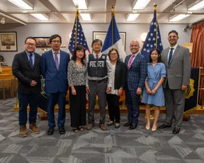 Way Fong and the team with the NYPD